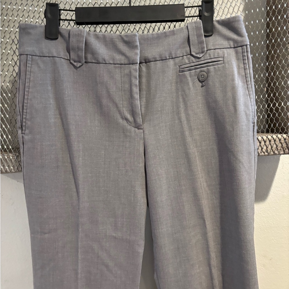 LOFT Gray Dress Pants Straight-Leg Classic